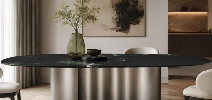 tavolo in marmo dal design contemporaneo