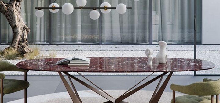 tavolo di design in marmo